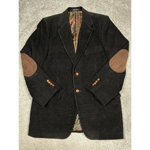 Lauren Ralph Lauren Blazer Mens 42R Brown Corduroy Jacket Elbow Patches Preppy
